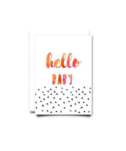 Hello Baby Pink - Card