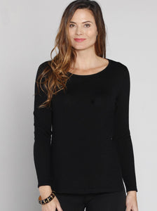 Knitted Maternity Tunic Long Sleeve - Black