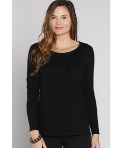 Knitted Maternity Tunic Long Sleeve - Black