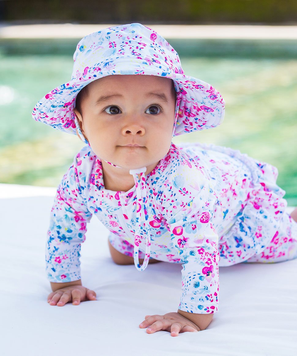 Ivy Swim Sun Hat in Floral