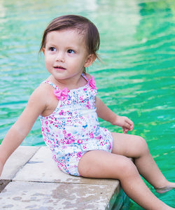 Ivy Frill Swimsuit with Bows in Floral