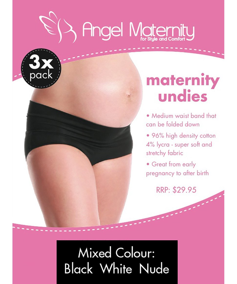 Maternity Underwear Set - 3 pack Black/White/Nude