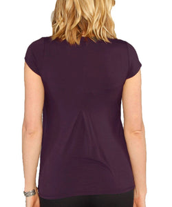 Petal Front Nursing Tee in Deep Violet