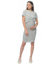 More Than Words Maternity Singlet Dress - White Stripe