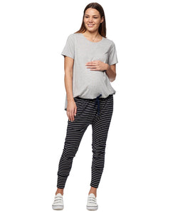 Beating Heart Lounge Pant in Navy Stripe