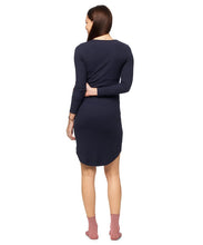 Until Tomorrow Henley Dress in Navy