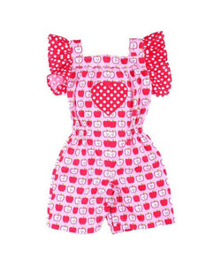 Oobi Bambina Playsuit - Classic Apple Print