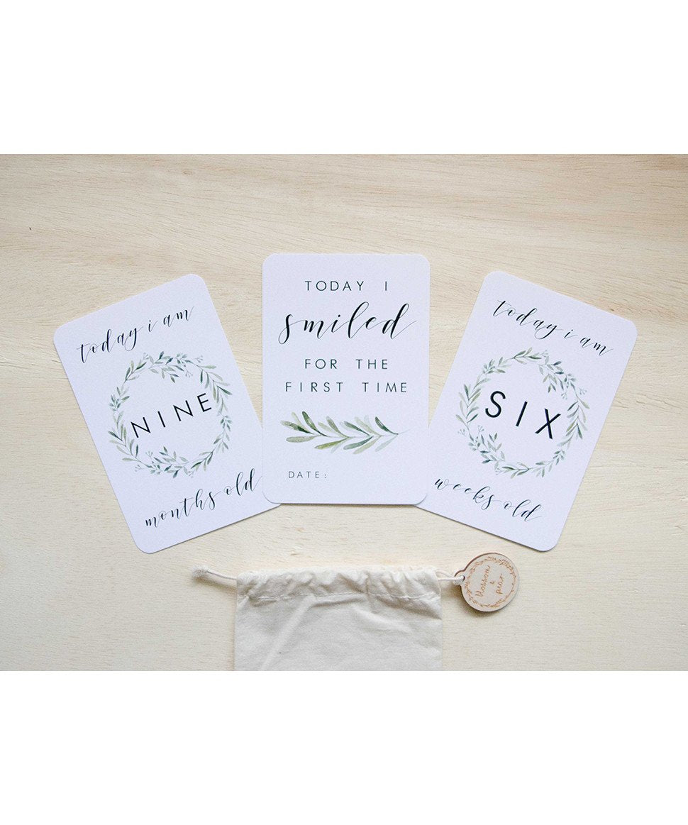Evergreen Collection Baby Milestone Cards