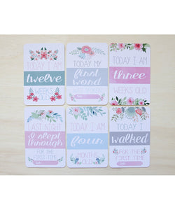 Floral Collection Baby Milestone Cards