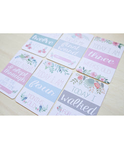 Floral Collection Baby Milestone Cards