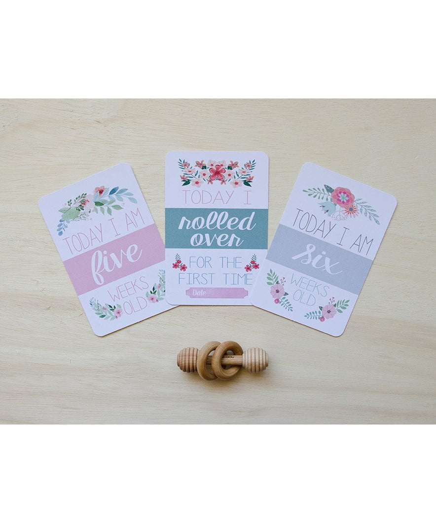 Floral Collection Baby Milestone Cards