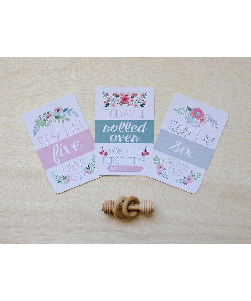 Floral Collection Baby Milestone Cards