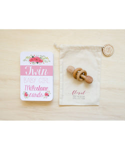 Twin Floral Collection Baby Milestone Cards