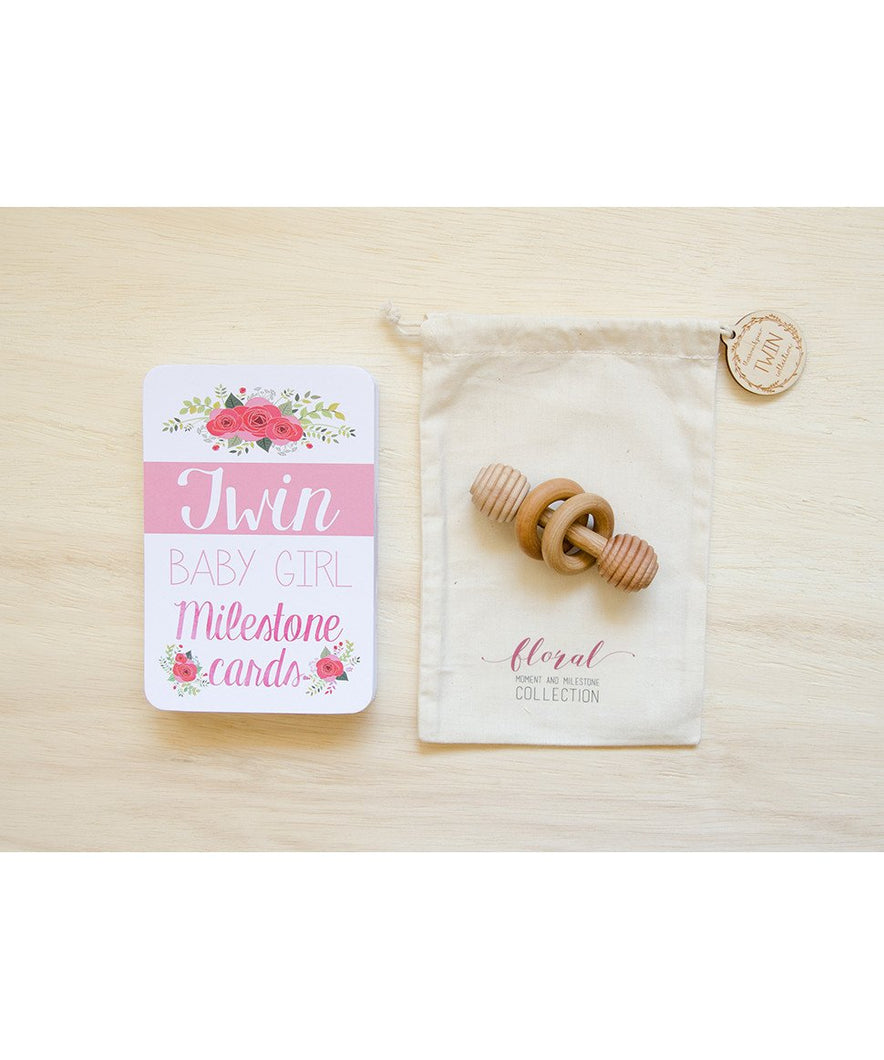 Twin Floral Collection Baby Milestone Cards