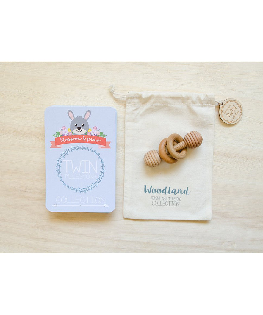 Twin Woodland Collection Baby Milestone Cards