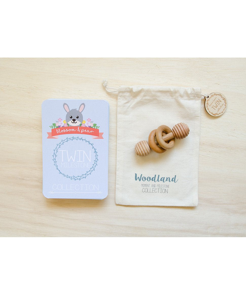 Twin Woodland Collection Baby Milestone Cards