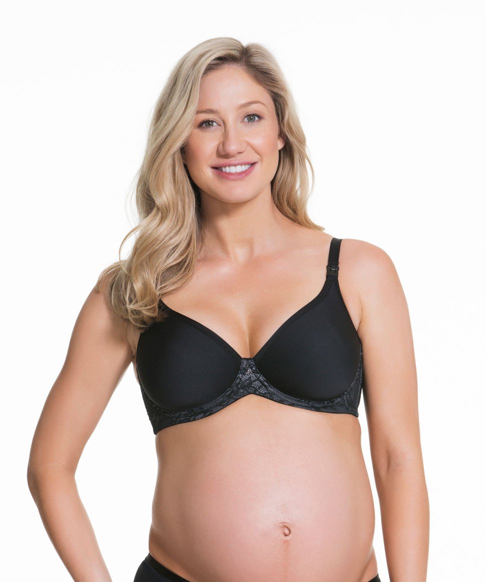 Waffles Flexiwire Maternity & Nursing Bra by Cake - Black