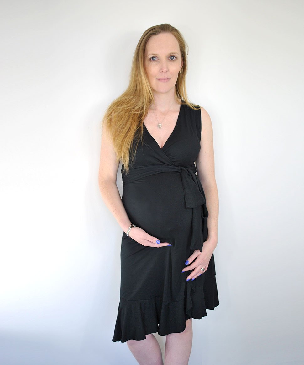 Ella Sleeveless Ruffle Wrap Dress