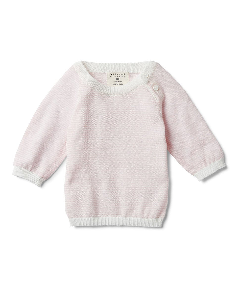 Knitted Jumper Pretty Pink Stripe