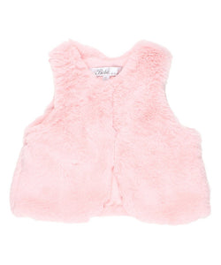 Baby Girl Fur Vest Ebony by Bebe