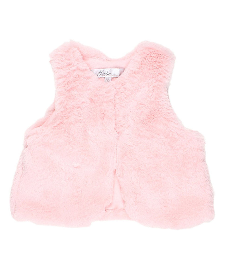 Baby Girl Fur Vest Ebony by Bebe