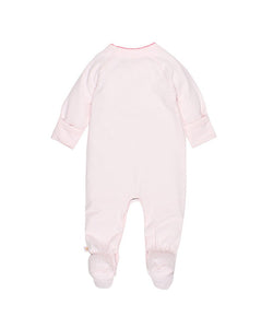 Baby Girls Feathers Pink Romper