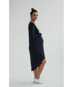 Legoe Grammar Maternity and Nursing Dress in Navy