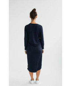 Legoe Grammar Maternity and Nursing Dress in Navy