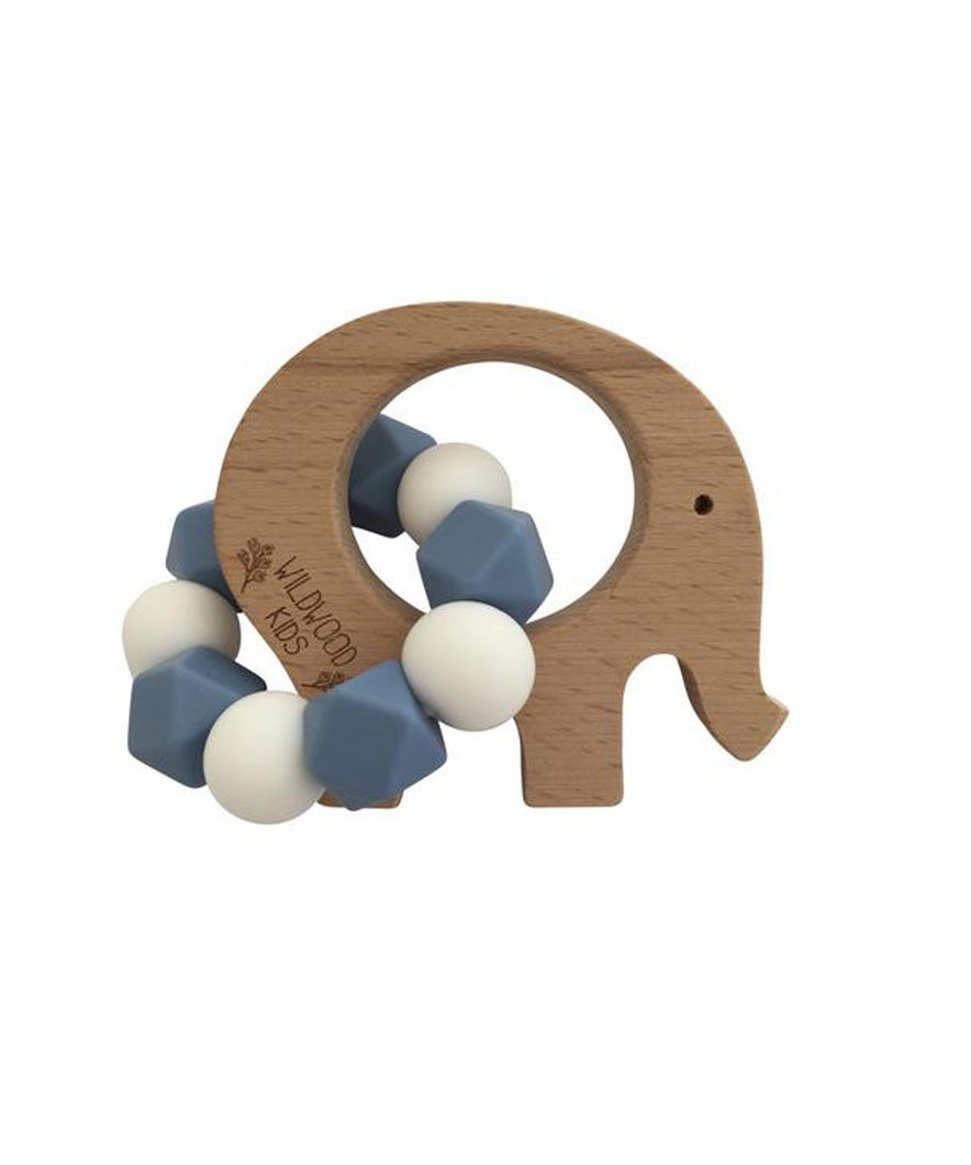 Elephant Teether in Classic Blue