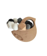 Bird Teether in Charcoal Mix