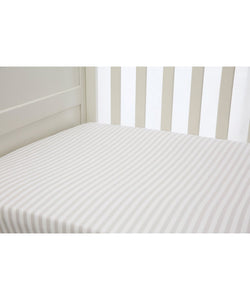 L'il Fraser 1 Fitted Cot Sheet Grey Stripe