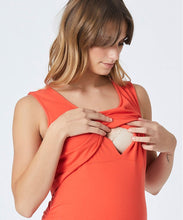 Lindsay Nursing Dress in Tangerine