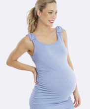 Bonnie Summer Maternity Dress in Blue