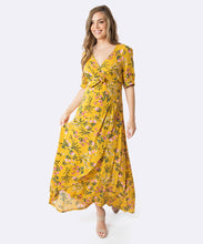 Harlow Maternity Wrap Dress in Tuscan Sun Print