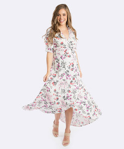 Harlow Maternity Wrap Dress in Jasmine Floral