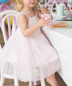 Dazzle Tulle Dress in Shell Pink