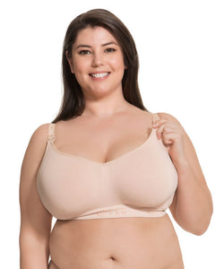 Sugar Candy Seamless Nursing Bra Larger Cups - Nude