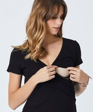 Bailey Crossover Nursing Dress in Black