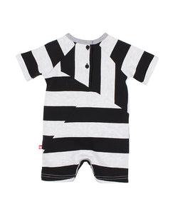 Zoology Stripe Short Sleeve Romper