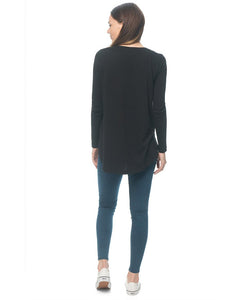 Rockabye Long Sleeve Maternity Tee Black