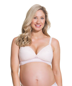 Mousse Non-Wire Maternity & Nursing Bra by Cake - Rose Pink