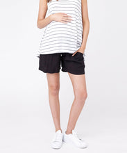 Maternity Philly Cotton Shorts in Black