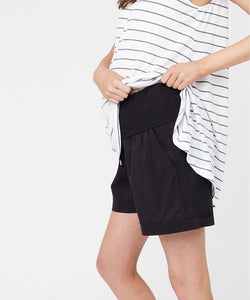 Maternity Philly Cotton Shorts in Black