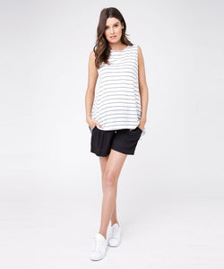 Maternity Philly Cotton Shorts in Black