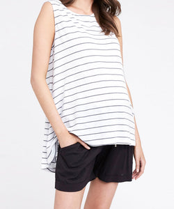 Maternity Philly Cotton Shorts in Black