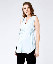 April Nursing Tunic Top in Blue Sage