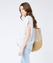 Riviera Knit Top in Indigo & White