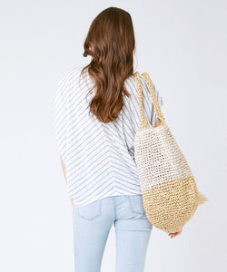 Riviera Knit Top in Indigo & White