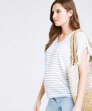 Riviera Knit Top in Indigo & White