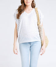 Riviera Knit Top in Indigo & White